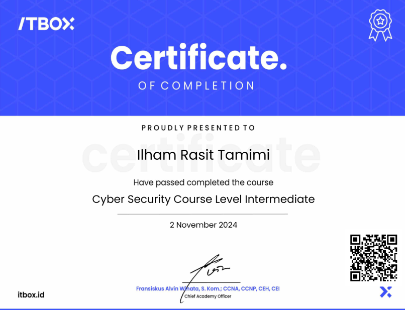 Cyber Security Course Level Intermediate